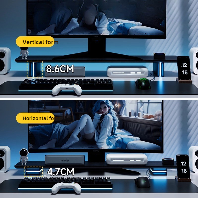 Desk Setup For Laptop And Monitor - RGB 모니터 스탠드 인체공학적 컴퓨터 화면