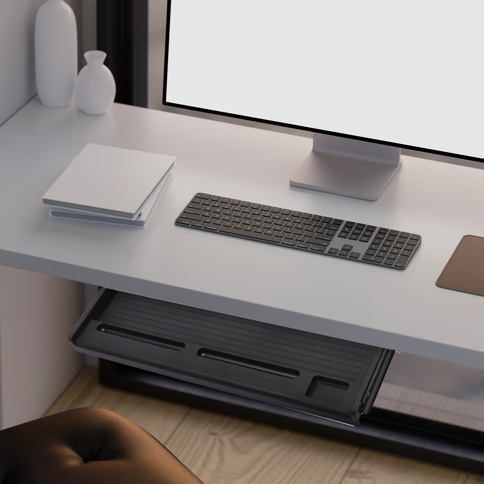 Desk Setup Home Office - 1세트 책상 아래 키보드 트레이 슬라이드형