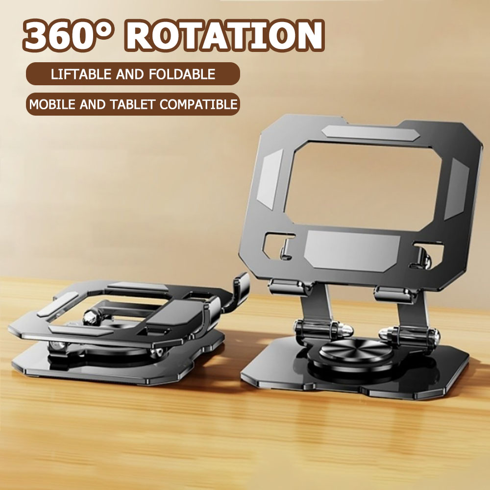 Desk Setup Home Office - 360도 회전 태블릿/폰 거치대, 조절 가능한