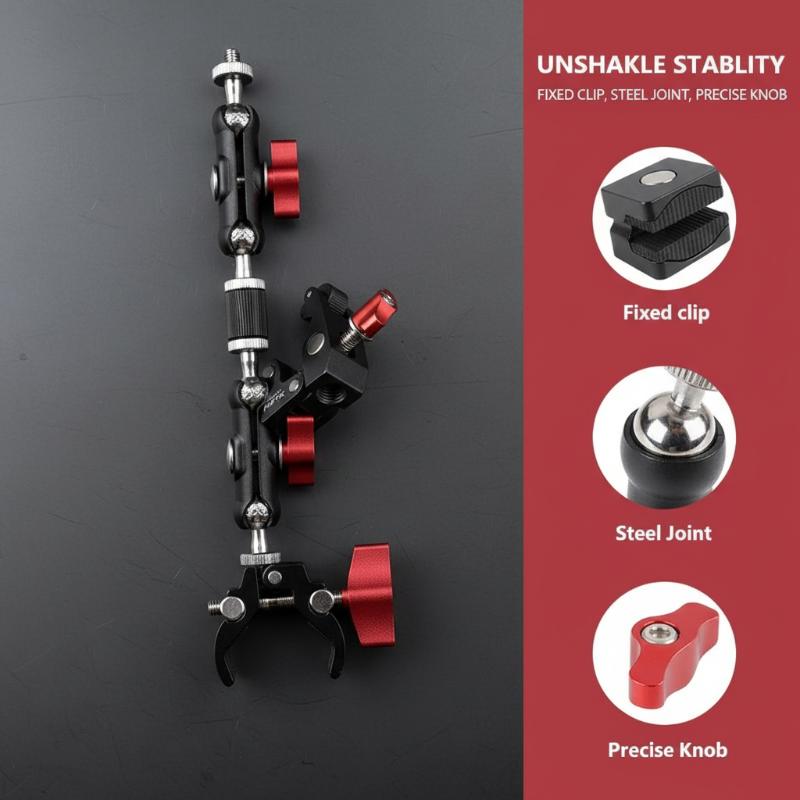 카메라 슈퍼 클램프 1세트 금속 더블 볼 헤드 매직 암 - Monitor Arm Clamp 리뷰 및 가격