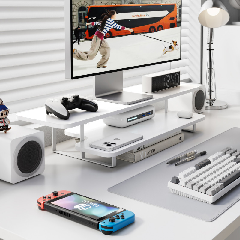 월넛 마감 모니터 스탠드 라이저 원목 데스크탑 정리대  - Desk Setup For Laptop And Monitor 리뷰 및 가격