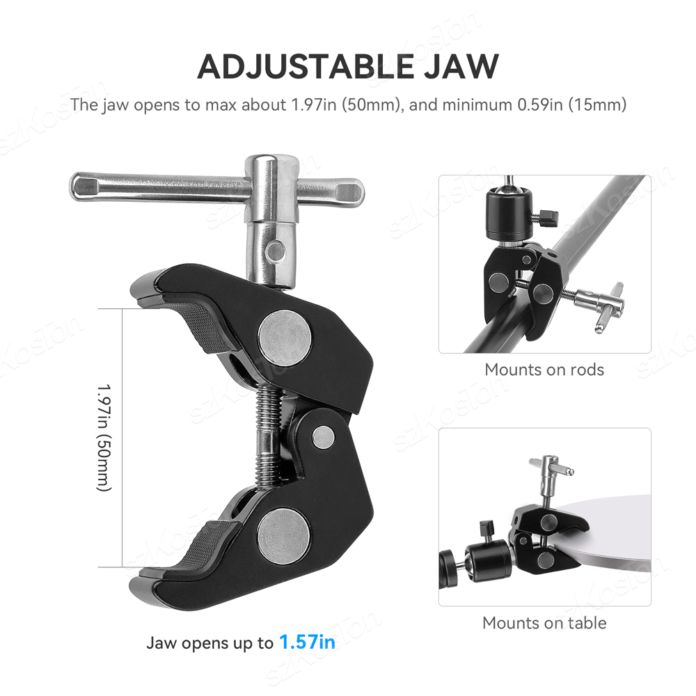 카메라 메탈 슈퍼 클램프 360 °   1/4인치 3/ - Monitor Arm Clamp 리뷰 및 가격