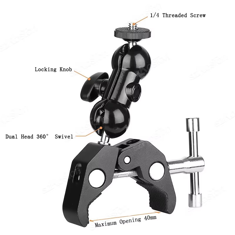 카메라 메탈 슈퍼 클램프 360 °   1/4인치 3/ - Monitor Arm Clamp 리뷰 및 가격
