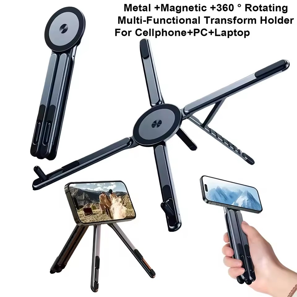 휴대용 자석식 휴대폰 거치대 & 셀카봉 3-in-1 접 - Desk Setup Stand 리뷰 및 가격