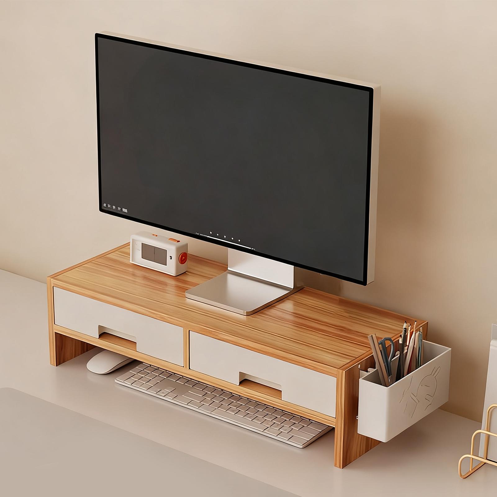 책상 모니터 스탠드 라이저 더블 서랍 인체공학적 정리함 - Desk Setup Home Office 리뷰 및 가격