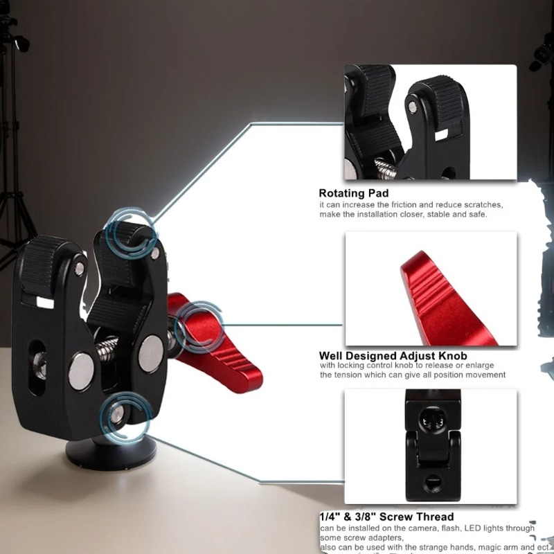슈퍼 클램프 카메라 클램프 마운트 모니터 360 °   - Monitor Arm Clamp 리뷰 및 가격