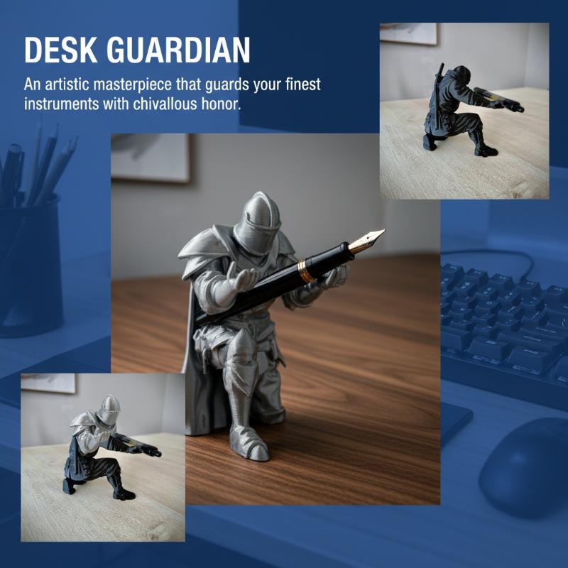 나이트 펜 홀더 레진 중세 갑옷 데스크 오거나이저 미술 - Desk Setup Home Office 리뷰 및 가격