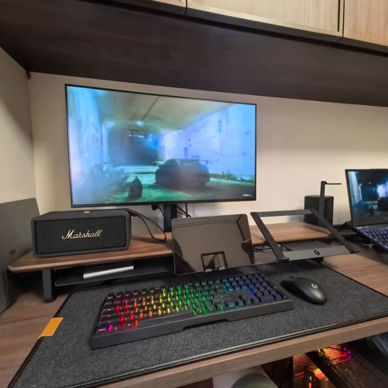 모듈식 모니터 라이저 스탠드 인체공학적 데스크 정리대  - Desk Setup For Laptop And Monitor 리뷰 및 가격