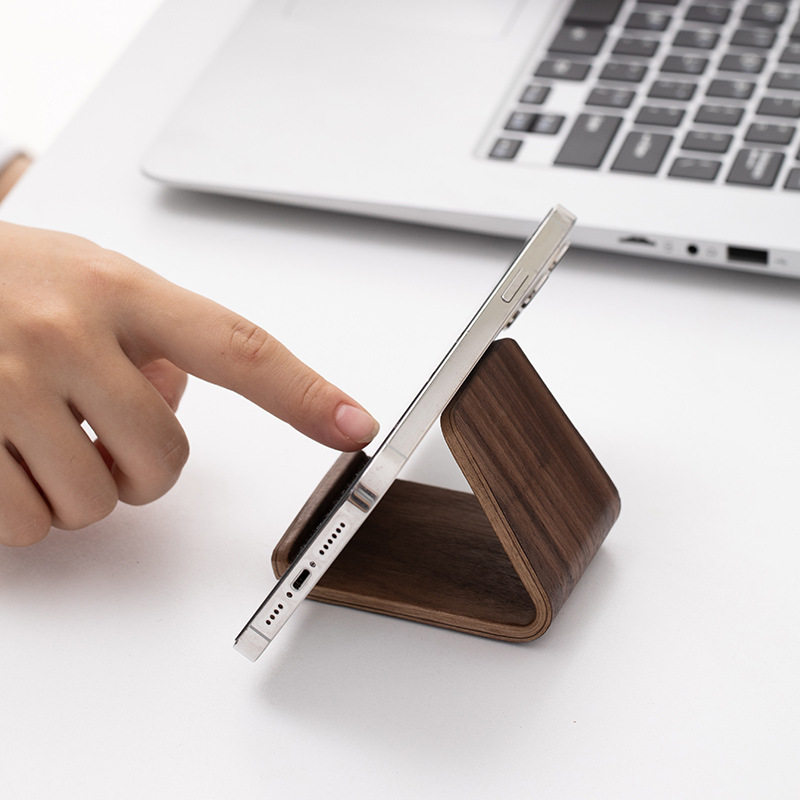 2-in-1 블랙 월넛 원목 휴대폰 거치대 & 명함 진 - Desk Setup Home Office 리뷰 및 가격