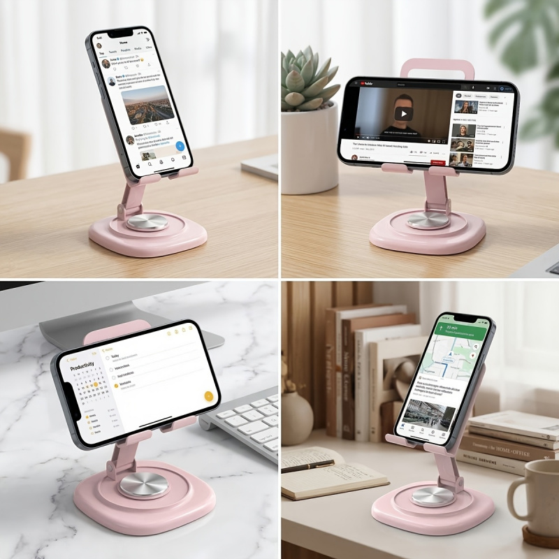 마카롱 데스크탑 메탈 회전식 휴대폰/태블릿 거치대 -  - Desk Setup Stand 리뷰 및 가격